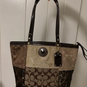 Vintage COACH Patchwork Tote Bag